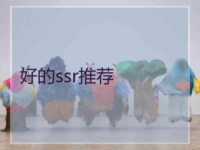 好的ssr推荐 好的ssr推荐