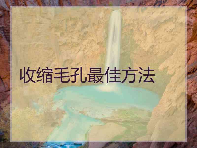 收缩毛孔最佳方法 收缩毛孔最佳方法