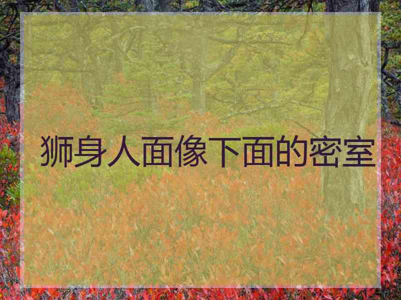 狮身人面像下面的密室 狮身人面像下面的密室