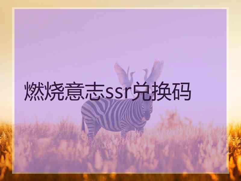 燃烧意志ssr兑换码