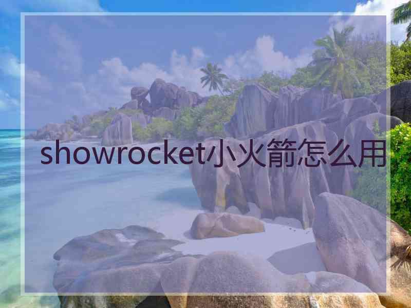 showrocket小火箭怎么用