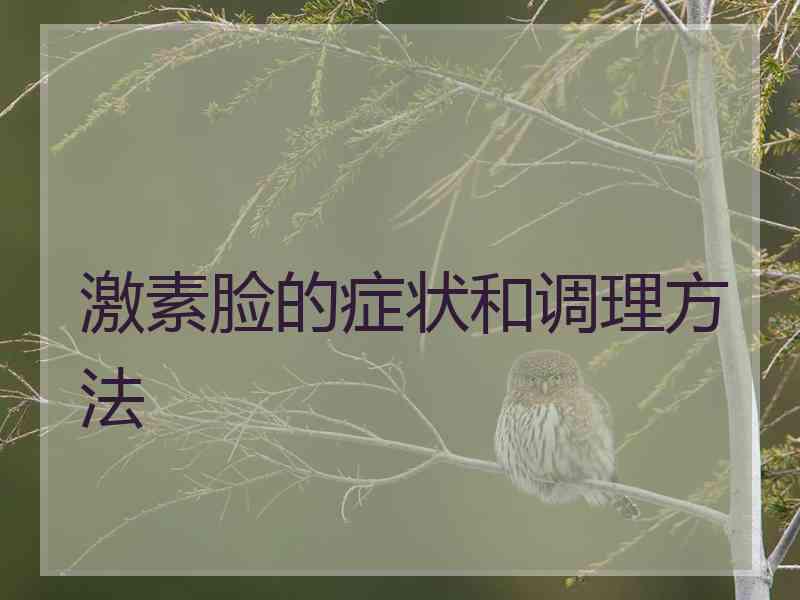 激素脸的症状和调理方法