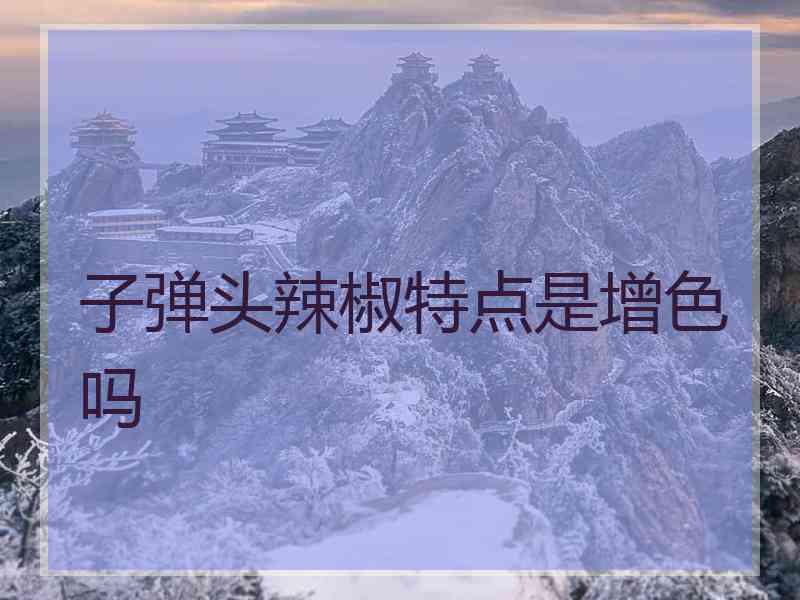 子弹头辣椒特点是增色吗