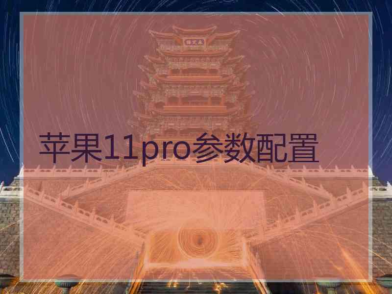苹果11pro参数配置