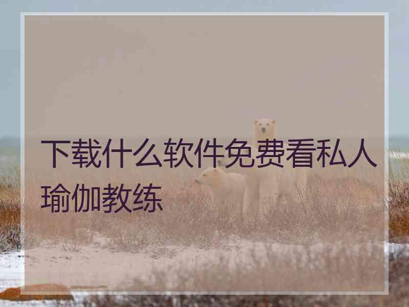 下载什么软件免费看私人瑜伽教练