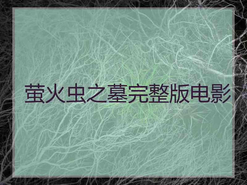 萤火虫之墓完整版电影