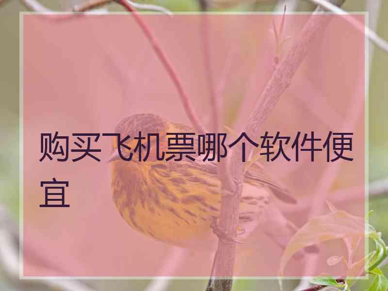 购买飞机票哪个软件便宜