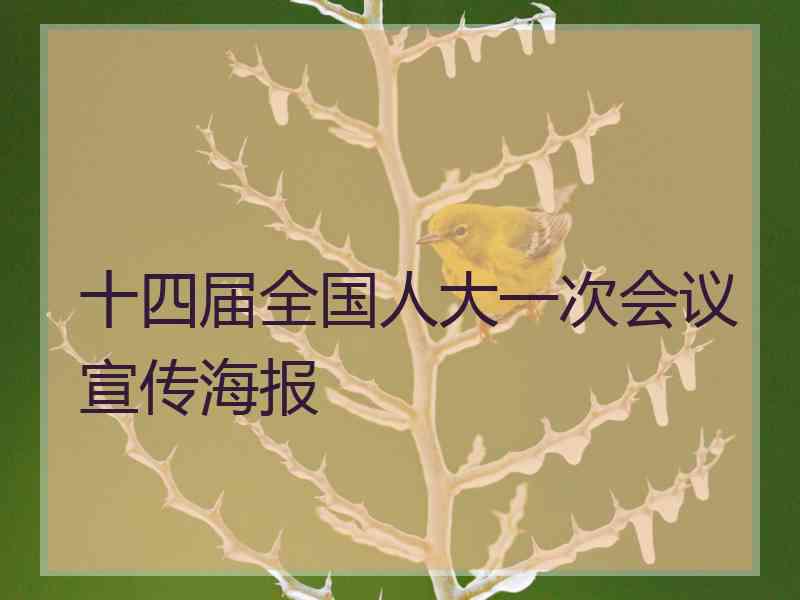 十四届全国人大一次会议宣传海报