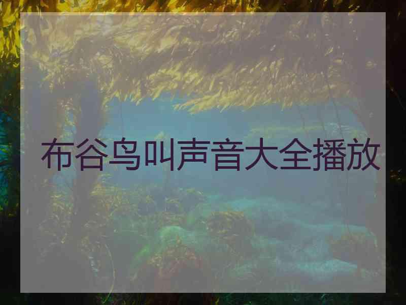布谷鸟叫声音大全播放