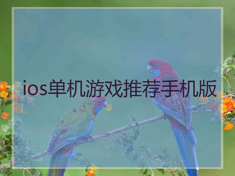 ios单机游戏推荐手机版