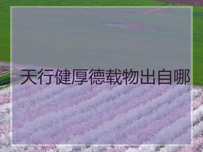 天行健厚德载物出自哪