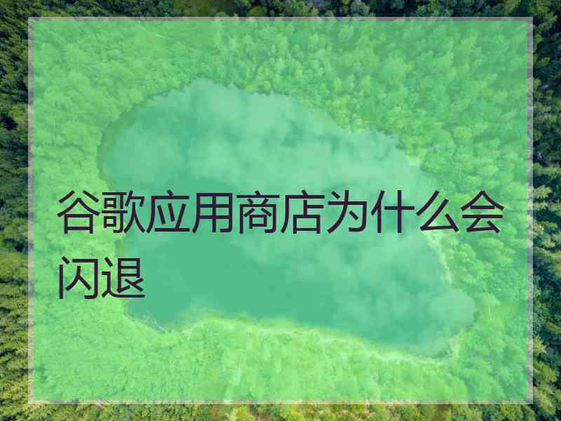 谷歌应用商店为什么会闪退