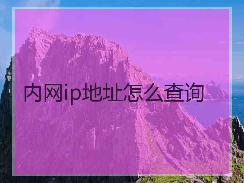 内网ip地址怎么查询