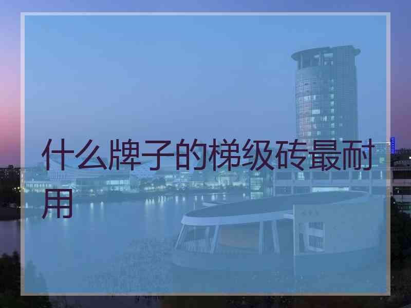 什么牌子的梯级砖最耐用