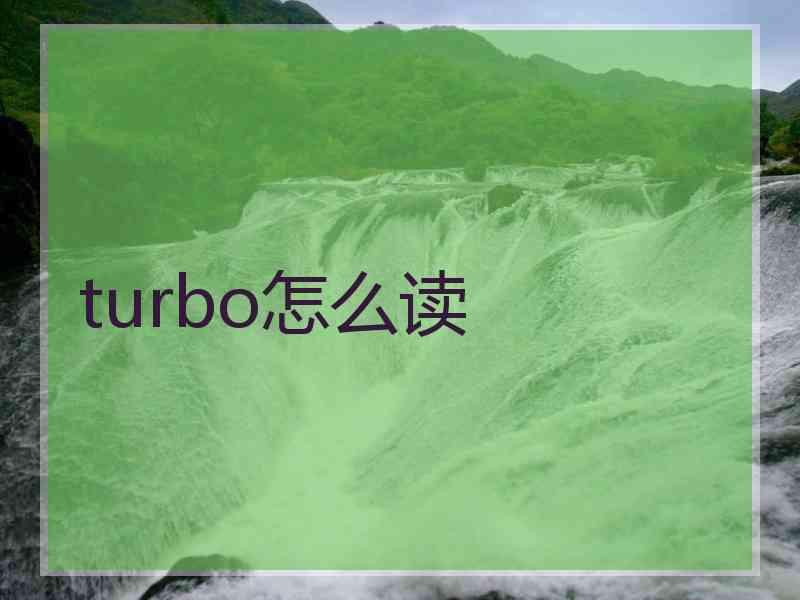 turbo怎么读