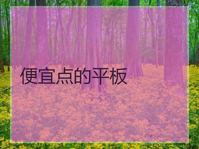 便宜点的平板
