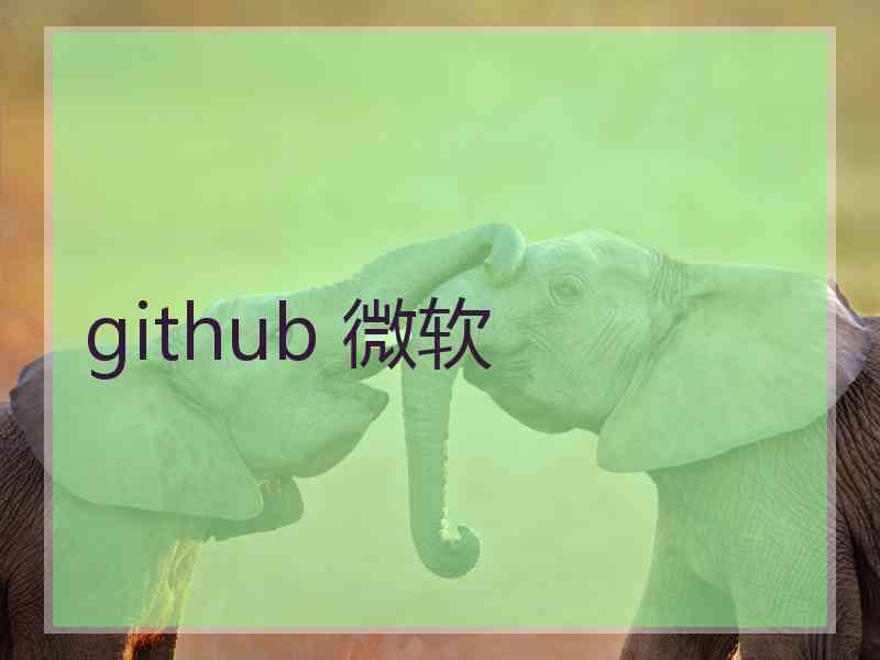 github 微软