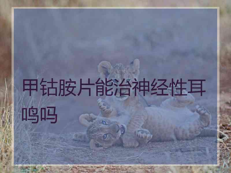 甲钴胺片能治神经性耳鸣吗
