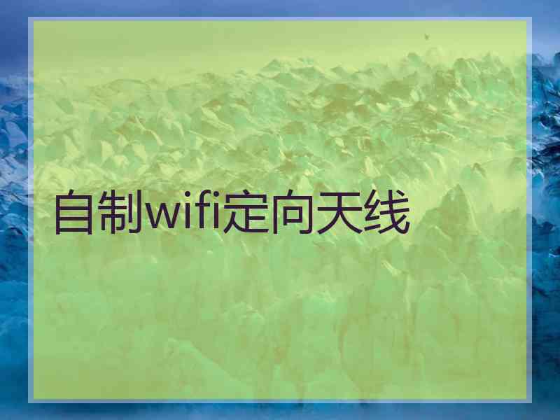 自制wifi定向天线