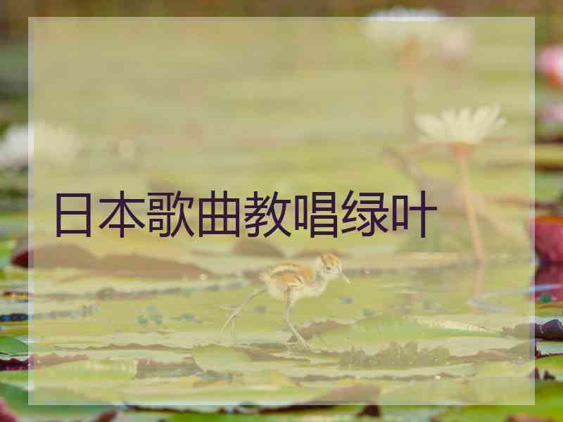 日本歌曲教唱绿叶