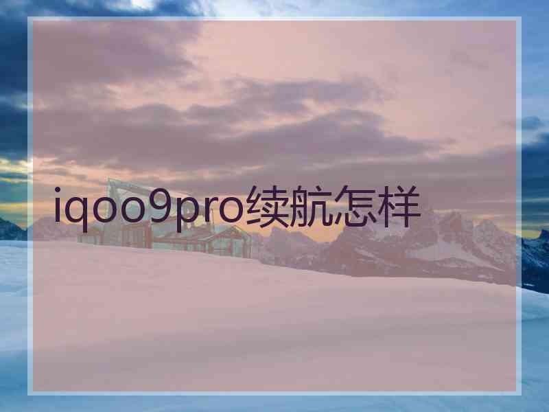 iqoo9pro续航怎样
