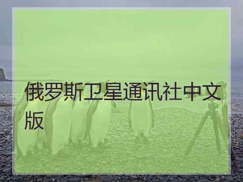 俄罗斯卫星通讯社中文版