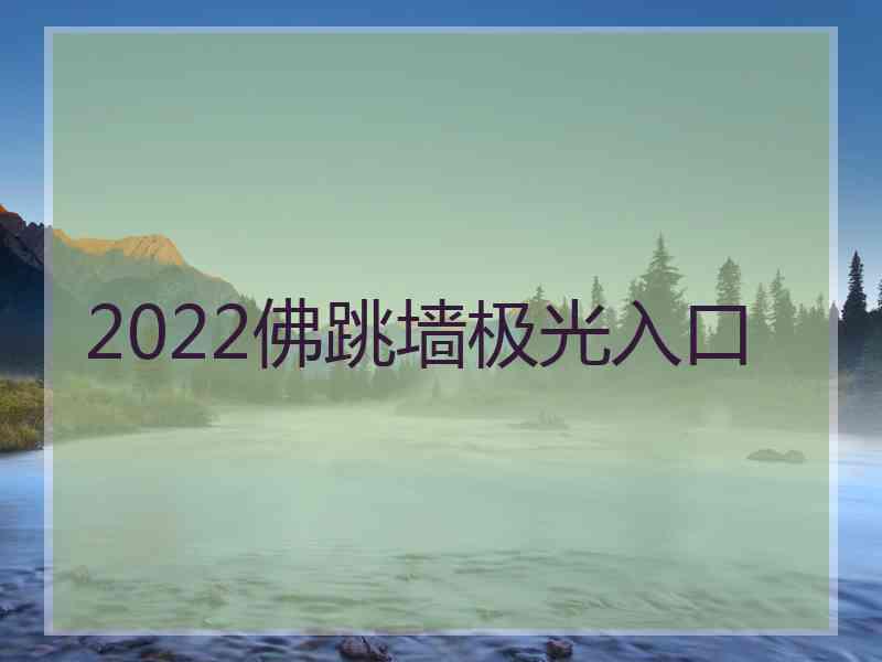 2022佛跳墙极光入口
