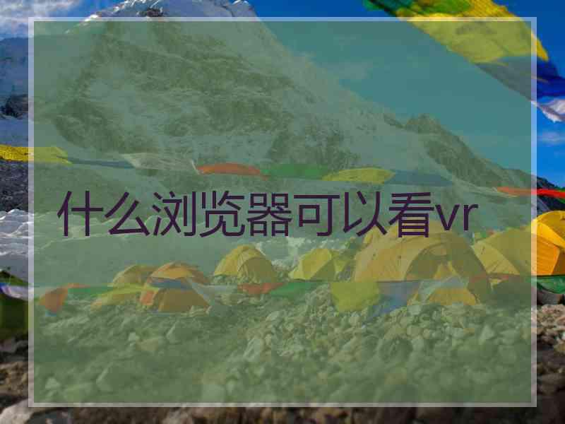 什么浏览器可以看vr