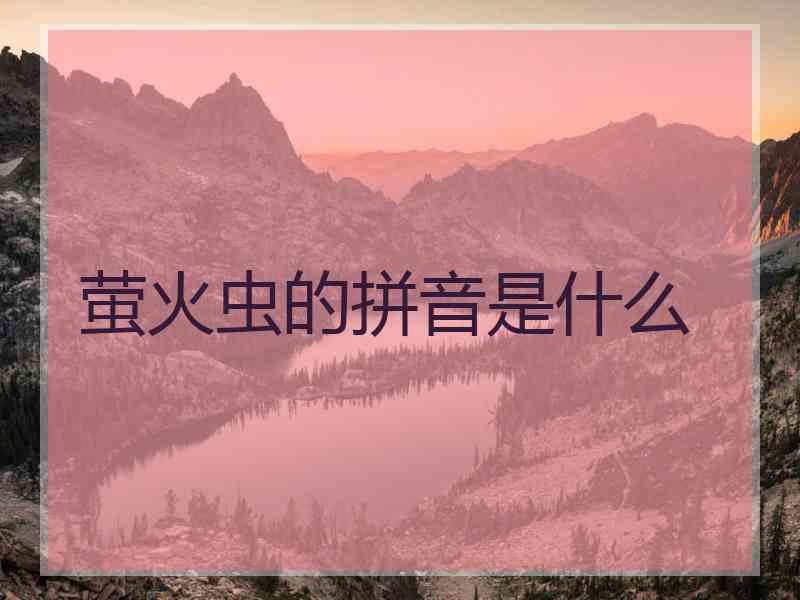 萤火虫的拼音是什么