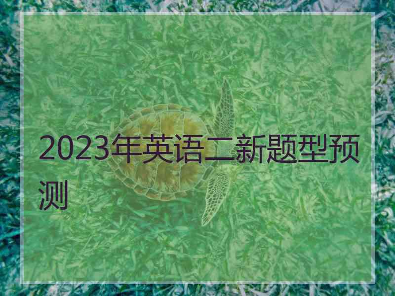2023年英语二新题型预测