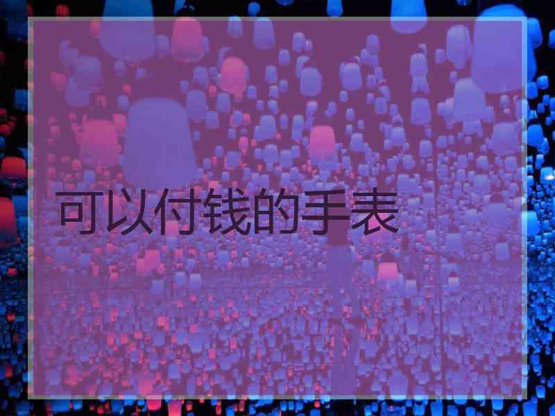 可以付钱的手表