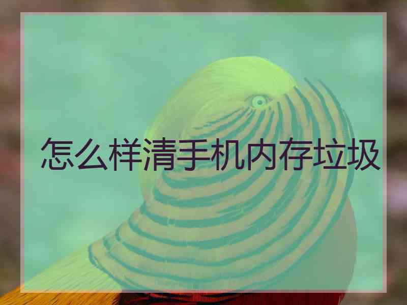 怎么样清手机内存垃圾
