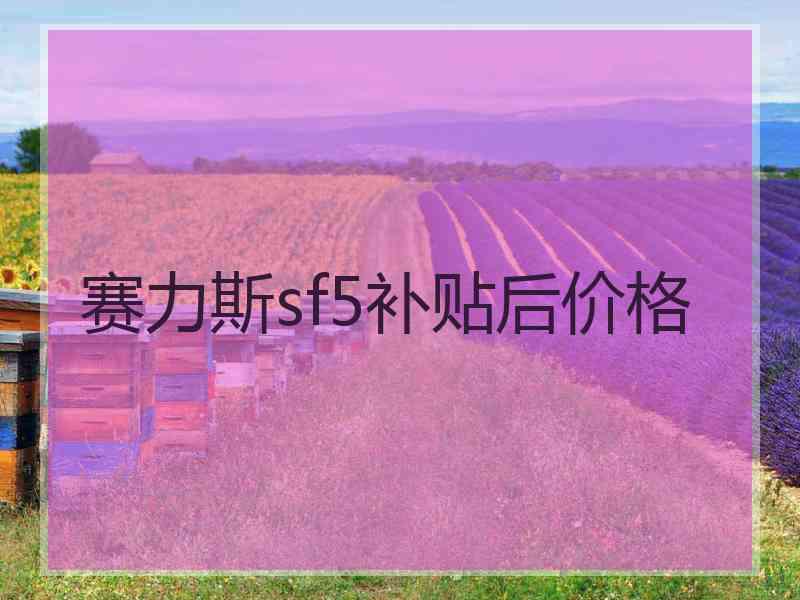 赛力斯sf5补贴后价格