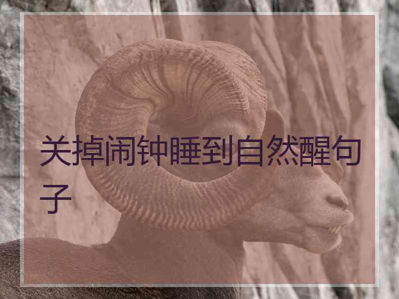 关掉闹钟睡到自然醒句子