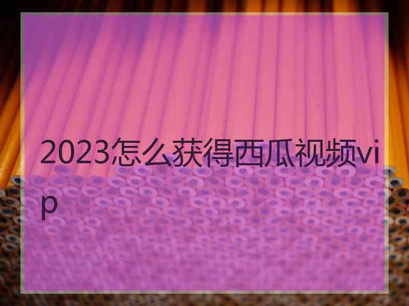 2023怎么获得西瓜视频vip
