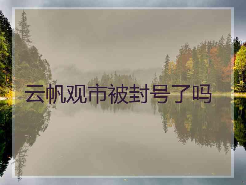 云帆观市被封号了吗