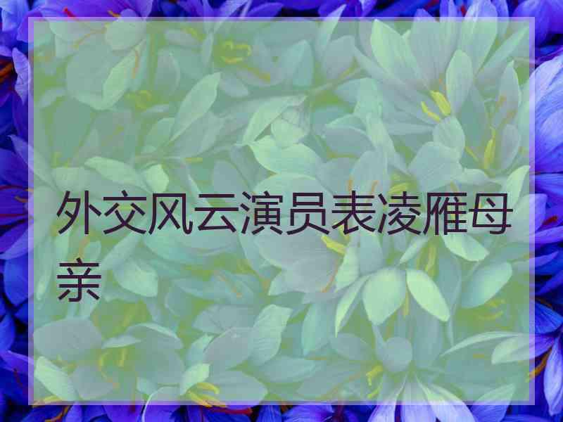 外交风云演员表凌雁母亲