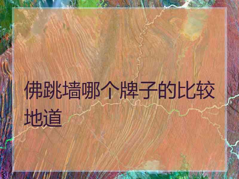 佛跳墙哪个牌子的比较地道