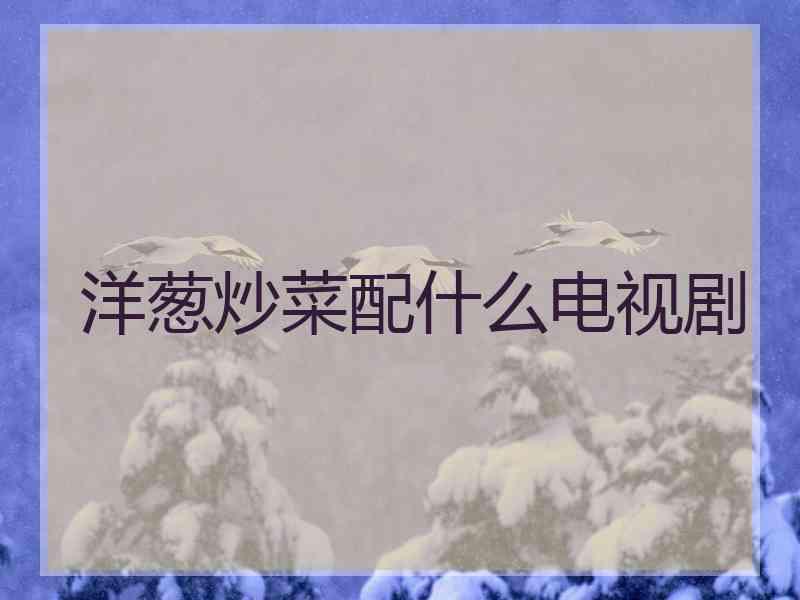 洋葱炒菜配什么电视剧