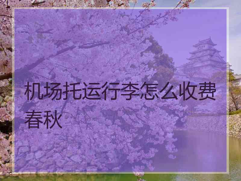 机场托运行李怎么收费春秋