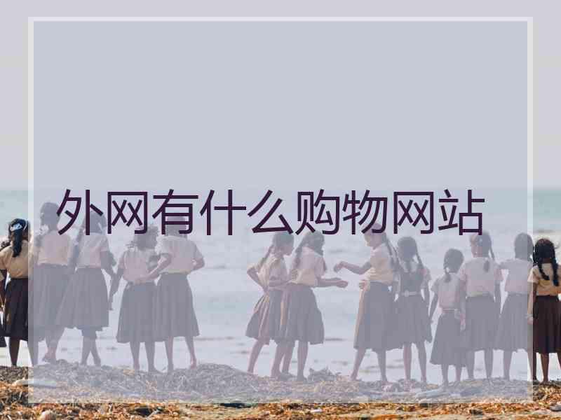 外网有什么购物网站