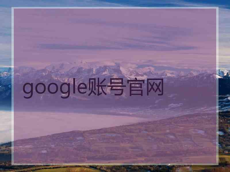 google账号官网