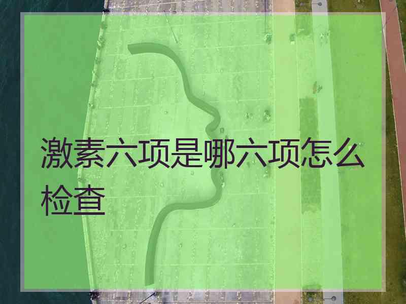 激素六项是哪六项怎么检查