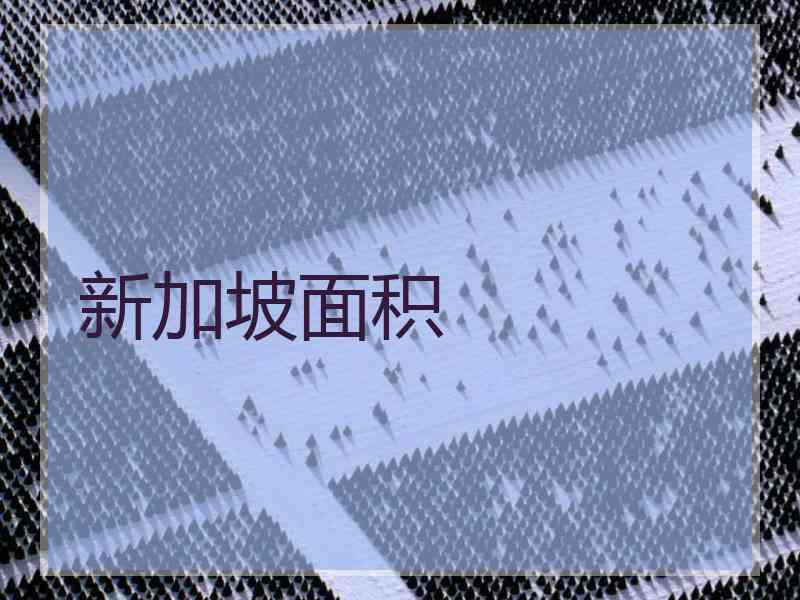 新加坡面积