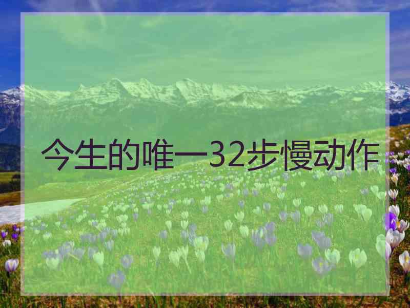今生的唯一32步慢动作