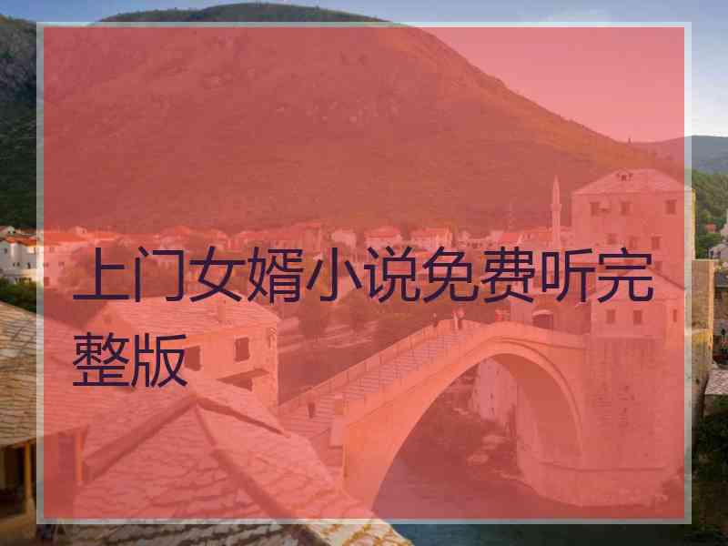上门女婿小说免费听完整版