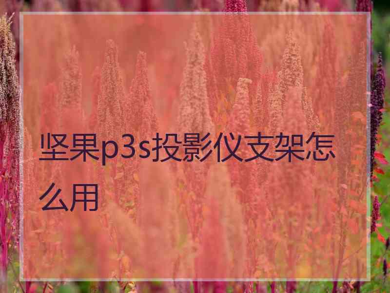 坚果p3s投影仪支架怎么用