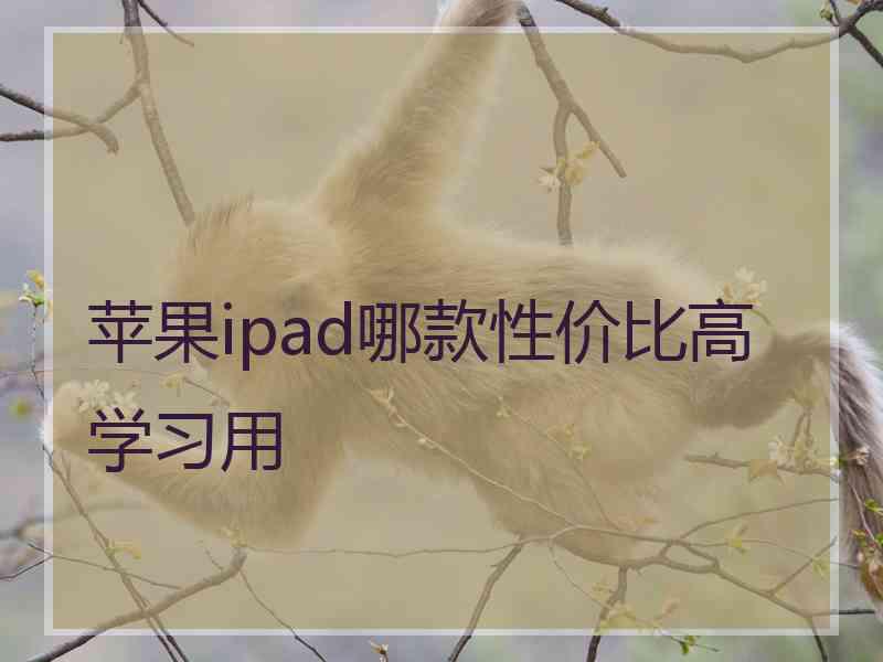 苹果ipad哪款性价比高学习用
