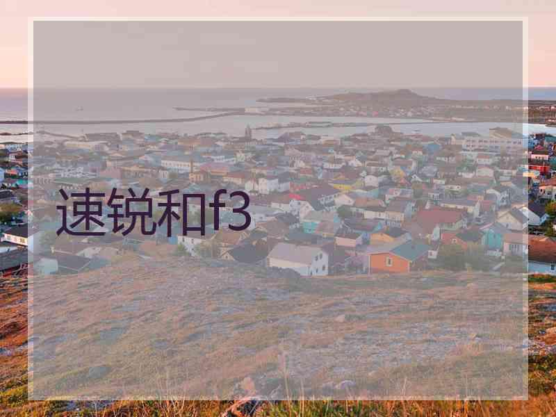 速锐和f3
