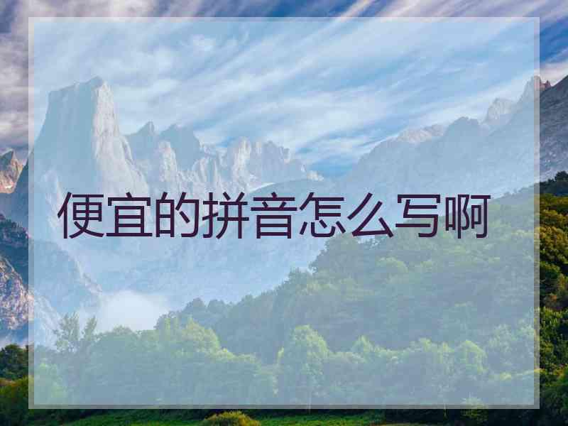 便宜的拼音怎么写啊